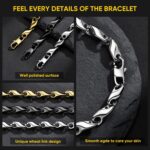 Link Chain Bracelet for Men : Durable Stainless Steel Men's Bracelets,Sweatproof Curb Wrist Chain,Waterproof Hip Hop Graduation,Birthday,Holiday Jewelry Gift for Boyfriend Husband Son Father Friend - Image 8