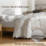 Luxury Goose Feather Down Fiber Comforter King Size 106"x90" – Extra Fluffy White Duvet Insert, Ultra Soft & Breathable, Noiseless All Season Hotel Collection Bedding - Image 4