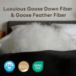Luxury Goose Feather Down Fiber Comforter King Size 106"x90" – Extra Fluffy White Duvet Insert, Ultra Soft & Breathable, Noiseless All Season Hotel Collection Bedding - Image 5