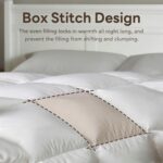 Luxury Goose Feather Down Fiber Comforter King Size 106"x90" – Extra Fluffy White Duvet Insert, Ultra Soft & Breathable, Noiseless All Season Hotel Collection Bedding - Image 6