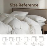 Luxury Goose Feather Down Fiber Comforter King Size 106"x90" – Extra Fluffy White Duvet Insert, Ultra Soft & Breathable, Noiseless All Season Hotel Collection Bedding - Image 8