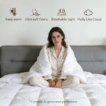 Luxury Goose Feather Down Fiber Comforter King Size 106"x90" – Extra Fluffy White Duvet Insert, Ultra Soft & Breathable, Noiseless All Season Hotel Collection Bedding - Image 9