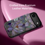 FUNMIKO for iPhone 17 Air Wallet Case with Card Holder, RFID-Blocking, Military-Grade Protection & UV-Printed Artwork, Magnetic Closure with Leather Kickstand - Dreamy Lotus - Image 5