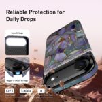 FUNMIKO for iPhone 17 Air Wallet Case with Card Holder, RFID-Blocking, Military-Grade Protection & UV-Printed Artwork, Magnetic Closure with Leather Kickstand - Dreamy Lotus - Image 6