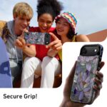 FUNMIKO for iPhone 17 Air Wallet Case with Card Holder, RFID-Blocking, Military-Grade Protection & UV-Printed Artwork, Magnetic Closure with Leather Kickstand - Dreamy Lotus - Image 8