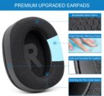 GVOEARS Replacement Ear Pads for Logitech G Pro, G Pro X, G Prox 2, G Pro X SE Headphones, Ear Cushions with Mesh Fabric, Memory Foam, Added Thickness - Black - Image 4
