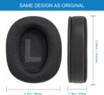 GVOEARS Replacement Ear Pads for Logitech G Pro, G Pro X, G Prox 2, G Pro X SE Headphones, Ear Cushions with Mesh Fabric, Memory Foam, Added Thickness - Black - Image 9