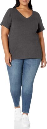 Amazon Essentials Women's Plus Size Short-Sleeve V-Neck T-Shirt - Image 3