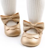 RVROVIC Baby Girls Shoes Soft Sole Mary Jane Flats Princess Dresses Shoes PU Cute Bow Prewalker - Image 3