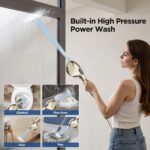 Dual Filtered Handheld Shower Heads Combo, HOPOPRO 15-Mode High Pressure Rainfall Showerheads Combo Set with Filter, for Hard Water, Removes Chlorine, Improves Skin Hair Condition, Brushed Nickel - Image 4