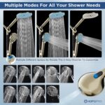 Dual Filtered Handheld Shower Heads Combo, HOPOPRO 15-Mode High Pressure Rainfall Showerheads Combo Set with Filter, for Hard Water, Removes Chlorine, Improves Skin Hair Condition, Brushed Nickel - Image 5