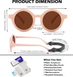 NULOOQ Bendable Polarized Baby Sunglasses with Strap Round Flexible for Infant Newborn & Toddler Age 0-24 Months - Image 4