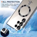 for Samsung Galaxy S24 Ultra 5G Case with Privacy Screen Protector,Clear Magnetic Phone Case with Camera Protection,Soft Shockproof Protective Cover for Galaxy S 24 Ultra,Black - Image 3
