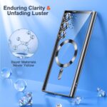 for Samsung Galaxy S24 Ultra 5G Case with Privacy Screen Protector,Clear Magnetic Phone Case with Camera Protection,Soft Shockproof Protective Cover for Galaxy S 24 Ultra,Black - Image 6