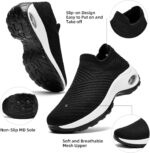Walking Shoes Women Slip On Sock Sneakers Mesh Non Slip Shoes Air Cushion Platform Loafers - Image 5
