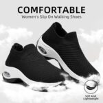 Walking Shoes Women Slip On Sock Sneakers Mesh Non Slip Shoes Air Cushion Platform Loafers - Image 6
