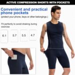SPVISE Compression Shorts Men Spandex Sports Shorts Workout Running Gym Shorts Cool Dry Athletic Baselayer Underwear Pockets - Image 5