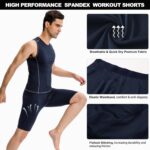 SPVISE Compression Shorts Men Spandex Sports Shorts Workout Running Gym Shorts Cool Dry Athletic Baselayer Underwear Pockets - Image 6