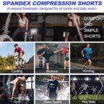 SPVISE Compression Shorts Men Spandex Sports Shorts Workout Running Gym Shorts Cool Dry Athletic Baselayer Underwear Pockets - Image 7