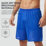 YINYOUYU Mens Mesh Shorts 9" Athletic Running Sport Gym Workout Quick Dry Basketball Long Shorts - Image 4