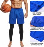 YINYOUYU Mens Mesh Shorts 9" Athletic Running Sport Gym Workout Quick Dry Basketball Long Shorts - Image 5