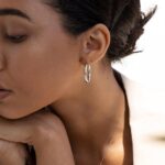 SWEETV 925 Sterling Silver Post Hoop Earrings-Chunky Huggie Earrings for Women, Diameter 25/30/40/50MM - Image 3