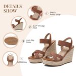 mikarka Women's Open Toe Espadrilles Wedge Sandal Slip On Elastic Ankle Strap Platform Sandals Dressy Comfortable Wedges Shoe - Image 6