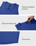 MIER Men's Tank Tops Workout Sleeveless Tee Shirts Muscle Athletic Gym Running Beach Tanks for Men, Quick Dry - Image 6