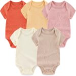 MAMIMAKA Newborn Baby Layette Gift Set 10-Piece Baby Boy Girl Short Sleeve Bodysuits with Pants Infant Outfit Essentials - Image 3