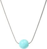 Lit Wall Crystal Necklaces for Women 10mm 18K Gold White Plated Crystal Pendant Natural Stone Necklace Adjustable Gemstone Necklace Healing Crystal Necklace Silver Necklaces for Women - Image 2