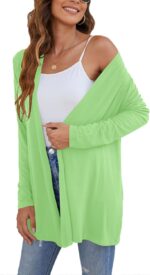 Ladlop Women's Lightweight Open Front Cardigans Long Sleeve Casual Soft Drape Fall Cardigan - Image 6
