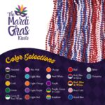 THE MARDI GRAS KREWE - Mardi Gras Beads, 33 Inch 10mm Round Plastic Necklaces – 12 Pack Patriotic Bulk Beads for Parade Throws, Party Favors & Costume Accessories - Red, White & Blue - Image 4