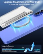 ExtreLife MagSafe Wallet, Work with Apple Find My, Magnetic Phone Wallet Stand for iPhone 17/16/15/14/13/12 Series, 8 Card Holder, RFID Blocking, Rechargeable, White - Image 6