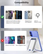 ExtreLife MagSafe Wallet, Work with Apple Find My, Magnetic Phone Wallet Stand for iPhone 17/16/15/14/13/12 Series, 8 Card Holder, RFID Blocking, Rechargeable, White - Image 10