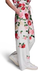 Karl Lagerfeld Women's Pull on Flower Print Summer Fashion Pants - Image 4