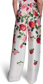 Karl Lagerfeld Women's Pull on Flower Print Summer Fashion Pants - Image 5