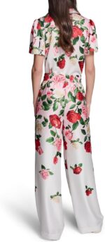 Karl Lagerfeld Women's Pull on Flower Print Summer Fashion Pants - Image 7