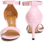 MAIERNISI JESSI Unisex Men's Women's Ankle Strap Heeled Sandals, Open Toe, Buckle Closure, Kitten High Heel - Image 5