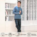 DG Hill Pajama Pants Men - Flannel Pajama Pants Fleece PJS Sets Cotton Top - Mens Pajama Set PJ Sleep Pant Loungewear Sets - Image 6