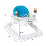 BABY JOY Baby Walker, Foldable Activity Walker with Adjustable Height, Large Tray & Removable Toys, Baby Walker with Wheels for Boys Girls 6-18 Months (Blue) - Image 8