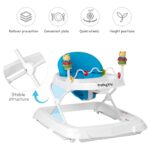 BABY JOY Baby Walker, Foldable Activity Walker with Adjustable Height, Large Tray & Removable Toys, Baby Walker with Wheels for Boys Girls 6-18 Months (Blue) - Image 10