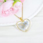 Forget-Me-Not Pressed Flower Necklace | Handmade Floral Necklace for Women | Forget-Me-Not Jewelry for Her - Image 5