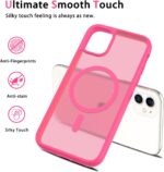 PinLiSheng Magnetic for iPhone 11 Case [Mil-Grade Drop Protection] [Compatible with Magsafe] Shockproof Slim Translucent Matte Protective Phone Case - Hot Pink - Image 4