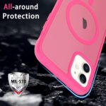 PinLiSheng Magnetic for iPhone 11 Case [Mil-Grade Drop Protection] [Compatible with Magsafe] Shockproof Slim Translucent Matte Protective Phone Case - Hot Pink - Image 6