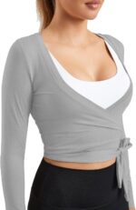 Women Tie Front Shrug Long Sleeve Bolero Cardigan Lightweight Casual Tops - Image 5
