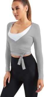 Women Tie Front Shrug Long Sleeve Bolero Cardigan Lightweight Casual Tops - Image 6