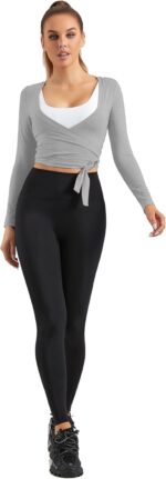Women Tie Front Shrug Long Sleeve Bolero Cardigan Lightweight Casual Tops - Image 8