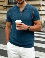 Men's Muscle T-Shirt Bodybuilding Gym Tee Short Sleeve Workout Shirts Fashion Shirt - Image 3