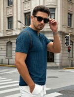 Men's Muscle T-Shirt Bodybuilding Gym Tee Short Sleeve Workout Shirts Fashion Shirt - Image 6