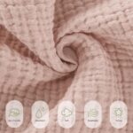 Susurration Muslin Burp Cloths 24x24 Inches Ultra Soft 100% Cotton, 4 or 7 Pack Baby Washcloths for Newborn, Absorbent Burp Rags & Swaddle Blankets - Image 6